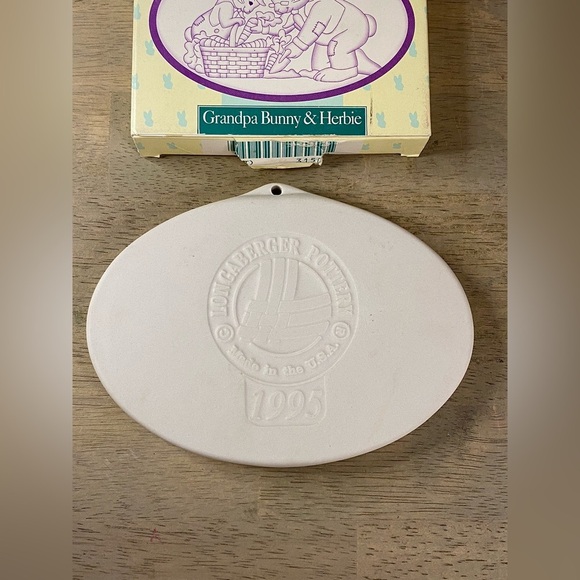 Longaberger Easter Cookie Mold Vintage In Box 1995 & 1996 Easter‎ Bunny & Basket - Picture 12 of 16